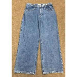 Cotton On Jeans Womens 30 Wide Leg Adjustable Waist High or Low Rise Loose Denim